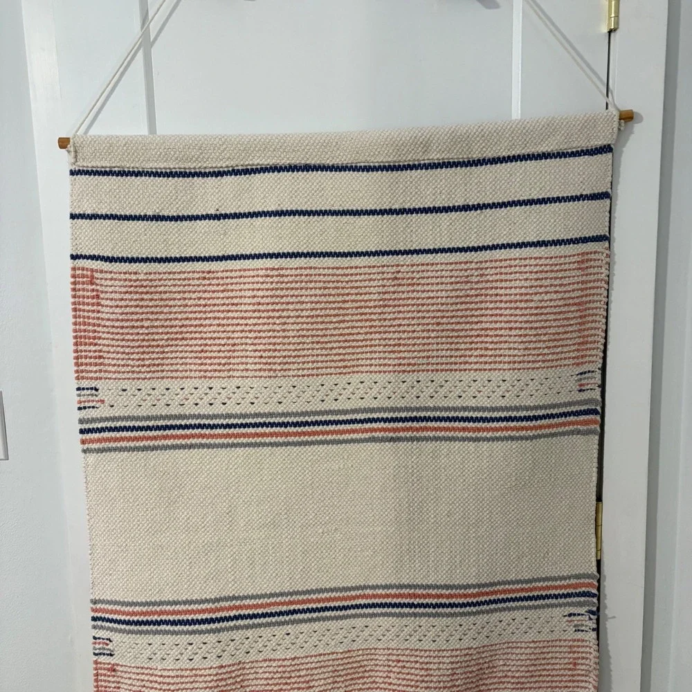 Boho Woven Wall Hanging Tassel Fringe Shaggy Diamond Tufted Textile‎ Art 28x48